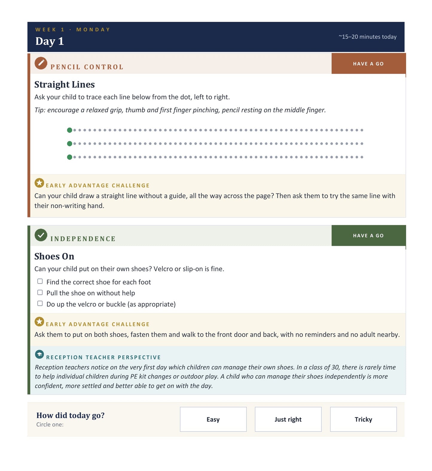 The Reception Summer Readiness Pack: 10-day programme